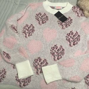 Heart and pearl sweater